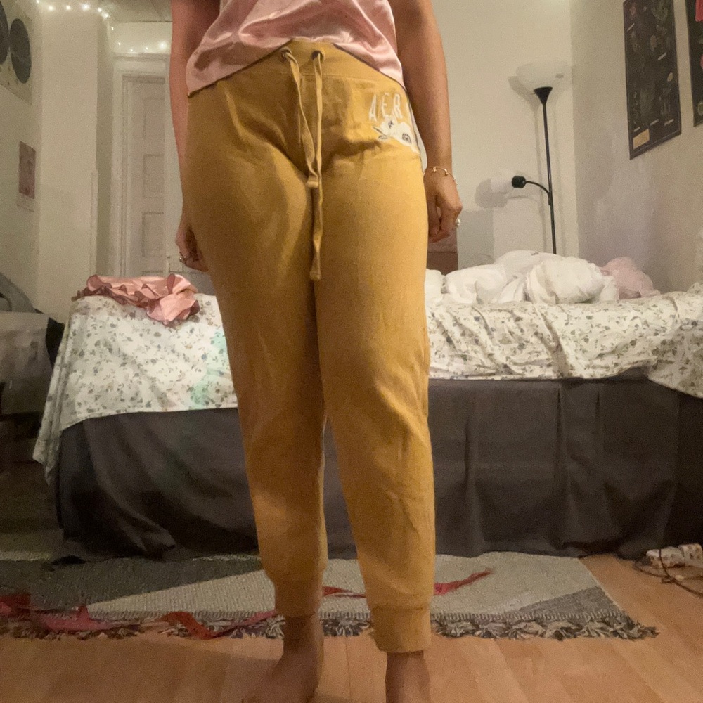 Aeropostale Mustard Yellow Joggers/Sweatpants